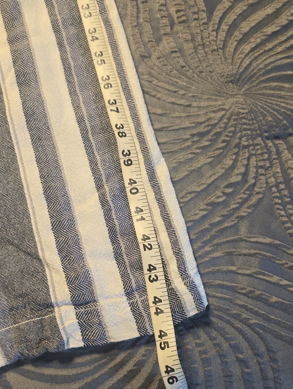 Blue Striped Women Linen Pants - Picture 4 of 6